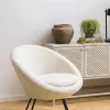 CASA Living Center Loungestol H 81 x B 82 x D 71 cm - Metal/stof - Creme