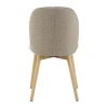 CASA Living Cindy Spisebordsstol - 2 stk H 89 x B 49 x D 56 cm - Stof/gummitræ - Beige