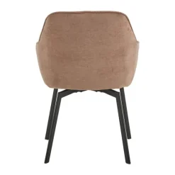CASA Living Clara Spisebordsstol H 83,5 x B 58,5 x D 55,5 cm - Stof/stål - Rosewood/mat sort