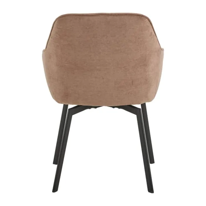 CASA Living Clara Spisebordsstol H 83,5 x B 58,5 x D 55,5 cm - Stof/stål - Rosewood/mat sort