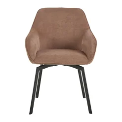 CASA Living Clara Spisebordsstol H 83,5 x B 58,5 x D 55,5 cm - Stof/stål - Rosewood/mat sort