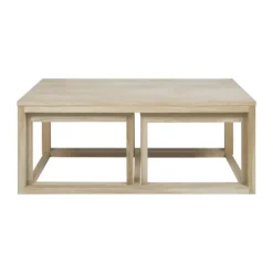 CASA Living Cornus Sofabordssæt H 50 x B 60 x L 120 cm - Egetræ/finer - Natur