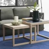 CASA Living Cornus Sofabordssæt H 50 x B 70 x L 70 cm - Egetræ/finer - Natur