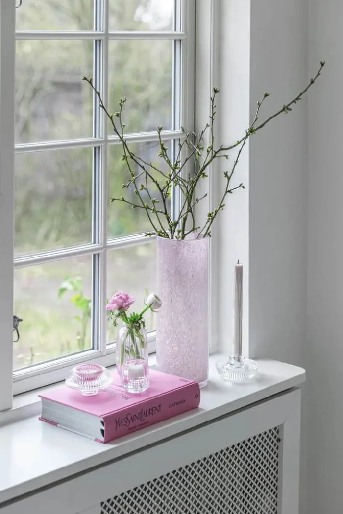 CASA Living Cylinder Vase Ø 12 x H 30 cm - Glas - Rosa