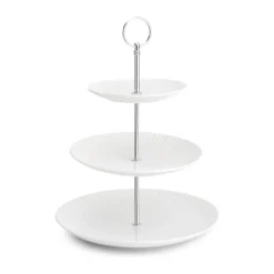 CASA Living Daisy Etagere H 31 cm - Porcelæn - Hvid