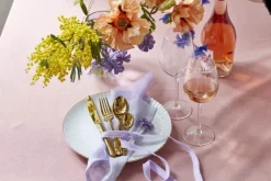 CASA Living Daisy Gold Middagstallerken Ø 27 cm - Hvid/guldfarvet