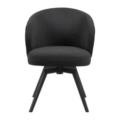 CASA Living Darlene Spisebordsstol H 80 x B 58,5 x D 60 cm - Stof/stål - Antracit