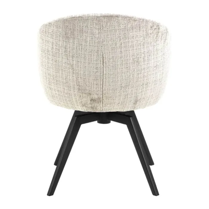 CASA Living Darlene Spisebordsstol H 80 x B 58,5 x D 60 cm - Stof/stål - Beige/mat sort