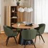 CASA Living Darlene Spisebordsstol H 80 x B 58,5 x D 60 cm - Stof/stål - Mørkegrøn