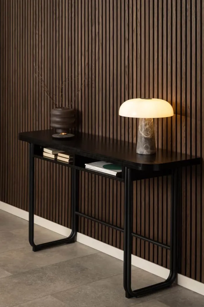 CASA Living Darlington Spisebord H 77 x B 80 x L 140 cm - Melamin/stål - Sort