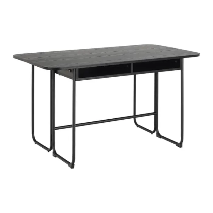 CASA Living Darlington Spisebord H 77 x B 80 x L 140 cm - Melamin/stål - Sort