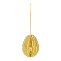 CASA Living Dekorationsæg Ø 8 cm - Papir - Gul