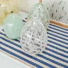 CASA Living Dekorationsæg H 14,5 cm - Glas - Klar/hvid