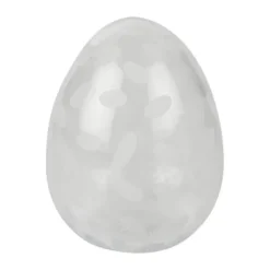 CASA Living Dekorationsæg H 14,5 cm - Glas - Klar/hvid