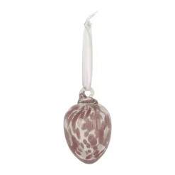CASA Living Dekorationsæg H 9 cm - Glas - Rosa