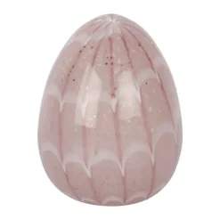 CASA Living Dekorationsæg H 14,5 cm - Glas - Lyserød