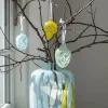 CASA Living Dekorationsæg H 9 cm - Glas - Gul