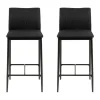 CASA Living Demina Barstol - 2 stk. H 90,5 x B 41 x D 48,5 - Metal/stof - Grå