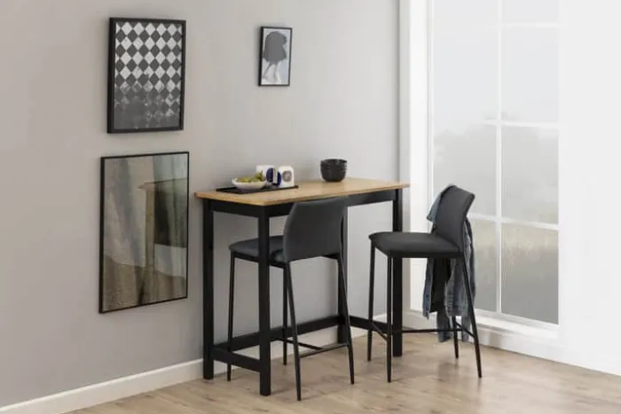 CASA Living Demina Barstol - 2 stk. H 90,5 x B 41 x D 48,5 - Metal/stof - Grå
