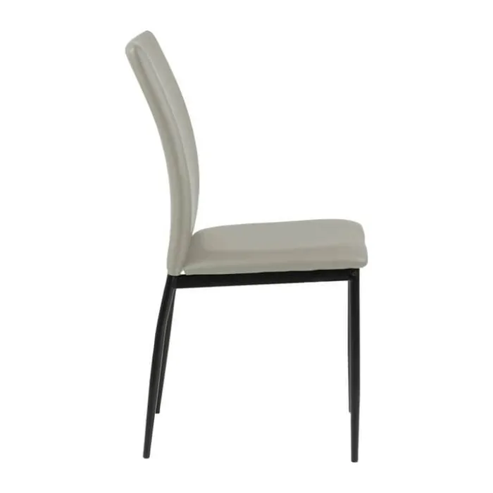 CASA Living Demina Spisebordsstol - 4 stk. H 92 x B 43,5 x D 53 - Metal/stof - Taupe