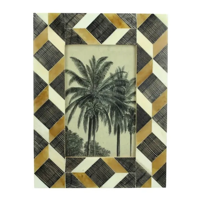 CASA Living Desert Home Billedramme B 10 x L 15 cm - Gul/grå