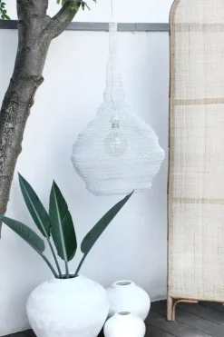 CASA Living Desert Home Loftslampe Ø 49 cm - Metalstrik - Hvid