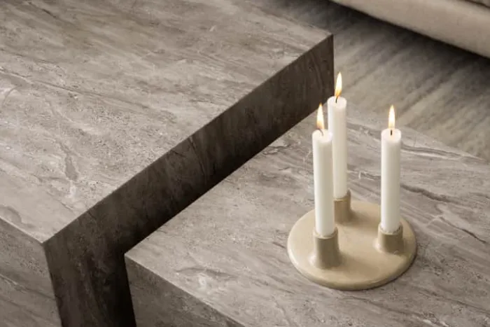 CASA Living Dice Sofabord - 2 stk. H 42 x B 60 x L 100 cm - MDF - Grå