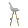 CASA Living Dima Barstol - 2 stk H 111,5 x B 48,5 x D 55 cm - Gummitræ - Lysegrå