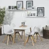 CASA Living Dima Spisebordsstol - 2 stk. H 85 x B 48,5 x D 55 cm - Gummitræ/polypropylen - Hvid