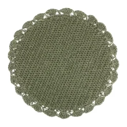CASA Living Dækkeserviet Ø 38 cm - Papir - Grøn