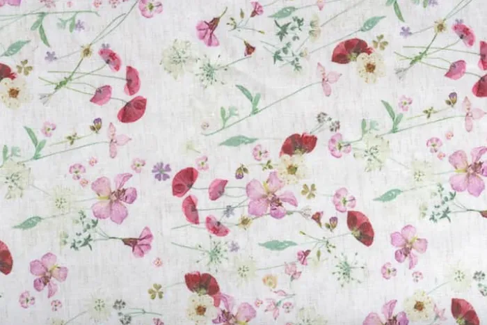 CASA Living Dug B 140 x L 220 cm - Polyester/hør - Rosa