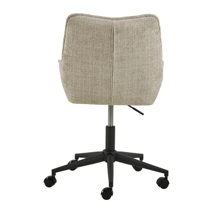 CASA Living Eddie Skrivebordsstol H 90,5 x B 57 x L 59,5 cm - Stål/jute - Beige