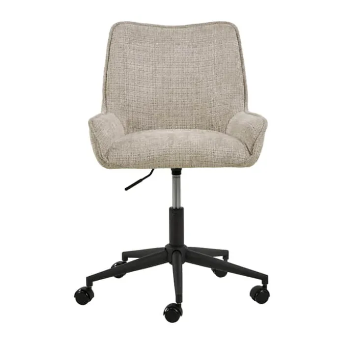 CASA Living Eddie Skrivebordsstol H 90,5 x B 57 x L 59,5 cm - Stål/jute - Beige