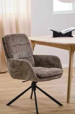CASA Living Edgar Spisebordsstol H 94 x B 61 x L 67 cm - Stål/jute - Brun