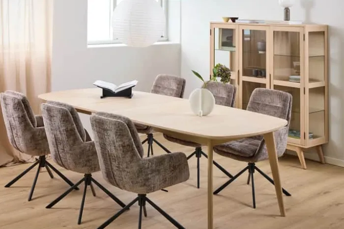 CASA Living Edgar Spisebordsstol H 94 x B 61 x L 67 cm - Stål/jute - Brun
