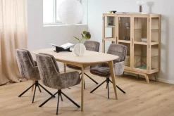 CASA Living Edgar Spisebordsstol H 94 x B 61 x L 67 cm - Stål/jute - Brun