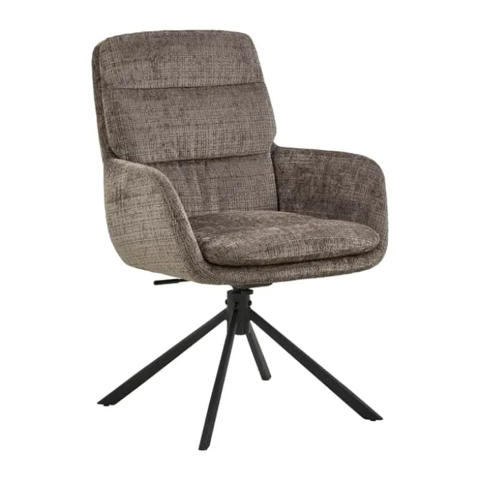 CASA Living Edgar Spisebordsstol H 94 x B 61 x L 67 cm - Stål/jute - Brun