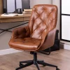 CASA Living Erik Skrivebordsstol H 106 x B 60 x D 67,5 cm - Stål - Cognac