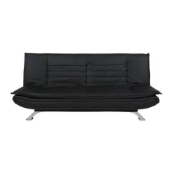 CASA Living Faith Sovesofa H 91 x B 98 x L 196 cm - Stål/stof - Sort