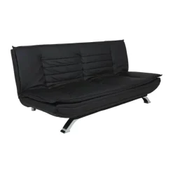 CASA Living Faith Sovesofa H 91 x B 98 x L 196 cm - Stål/stof - Sort