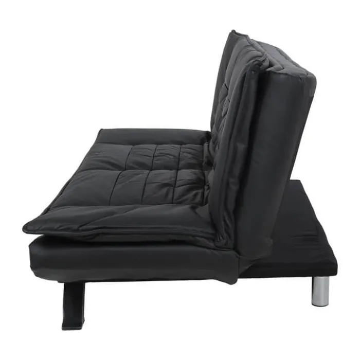 CASA Living Faith Sovesofa H 91 x B 98 x L 196 cm - Stål/stof - Sort