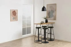 CASA Living Finch Barstol - 2 stk H 80 x B 40 cm - Stof/stål - Grøn