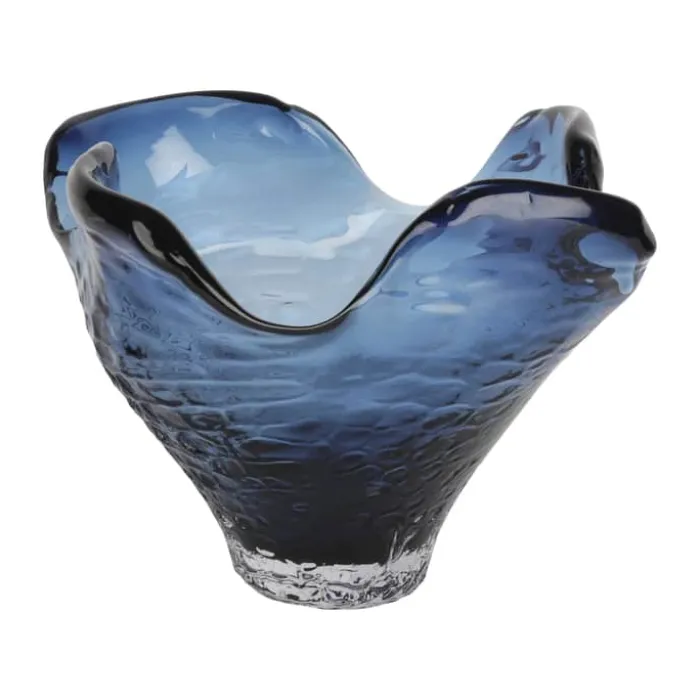 CASA Living Flower Glasskål Ø 30 x H 21,5 cm - Glas - Blå