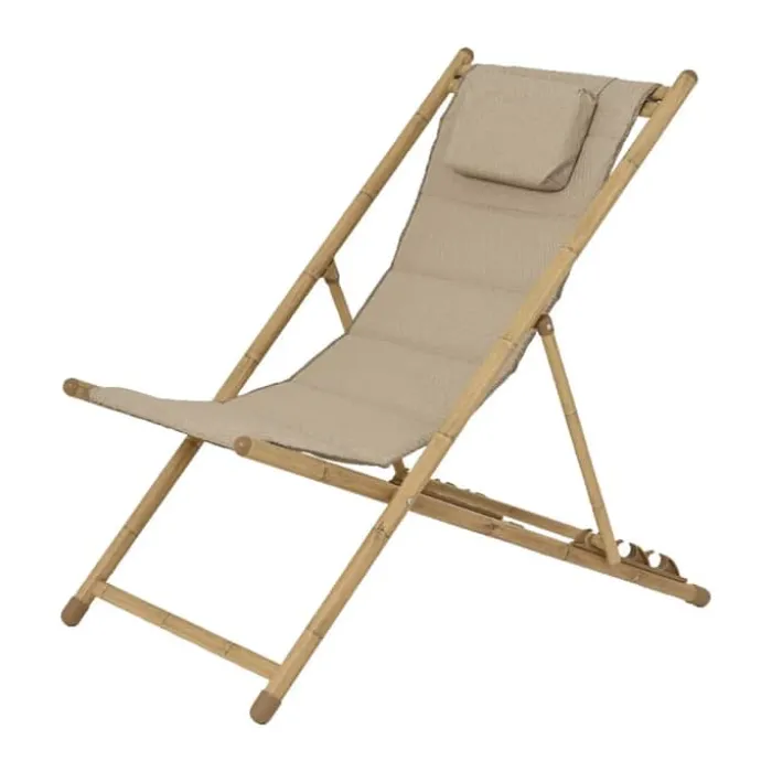 CASA Living Fredericia Liggestol H 98 x B 60x L 111 cm - Metal/Polyester - Natur
