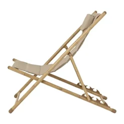 CASA Living Fredericia Liggestol H 98 x B 60x L 111 cm - Metal/Polyester - Natur