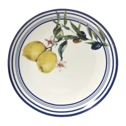 CASA Living Frokosttallerken Ø 20,3 cm - Porcelæn - Gul/hvid