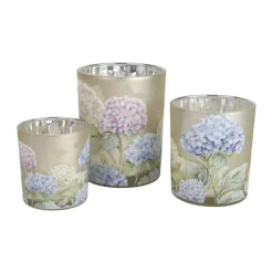 CASA Living Fyfadsstage H 8 cm - Glas - Blå/sølvfarvet