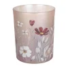 CASA Living Fyrfadsstage Ø 10 x H 12,5 cm - Glas - Rosa