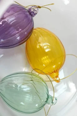 CASA Living Glaspåskeæg H 7,5 cm - Glas - Lilla