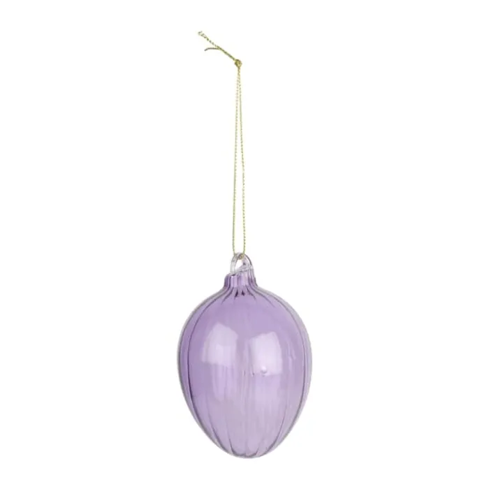 CASA Living Glaspåskeæg H 7,5 cm - Glas - Lilla
